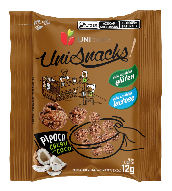 Pipoca Cacau e Coco 12g